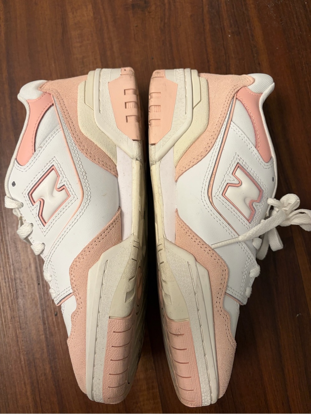 New Balance Kids White and Pink Retro Athletic Sneakers